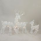 191296071291 Northlight Seasonal White Glitter Doe Fawn Reindeer Light