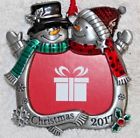 191518458251 Studio Decor New Snowmen Picture Frame Christmas Ornament