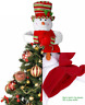 192750505932 Unomor Christmas Tree Topper Snowman Head Hugger With