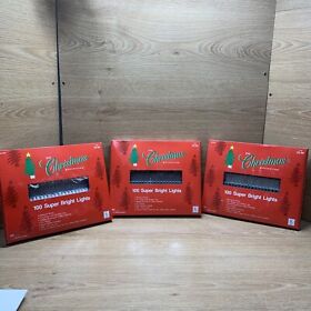 1994 The Christmas Collection 2 Way 100 Super Bright Lights Indoor Out Lot Of 3