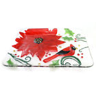 2020170197 Tabletop Cardinal Poinsettia Platter Glass Fusion 638713425638