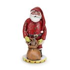 2020170518 Patchwork Christmas Santa With Toy Sack Figurine 638713423085