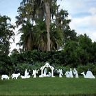 202632-30003 Teak Isle Nativity Scene Sets Lawn Christmas Decorations Plastic Outdoor White Lighted 647801300030