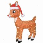 20341 Thd Rudolph Santa Hat Led Metal Frame Decoration 0889299203411