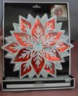 20627jc Holiday Time Gem Decor Snowflake Red Clear Silver For Table