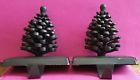22-858 Park Designs Set Of Christmas Stocking Holders Pinecone By Iron