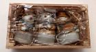 2269462 Pier Set Imports Christmas Ceramic Bell Ornaments Snowmen In Wooden
