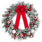 2321280hd Home Accents Holiday Flocked Pine Artificial Wreath With 0687293327993