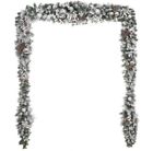 2404450hdy-4 Home Accents Holiday Unlit Snowy Garland With Plated 0687293444577