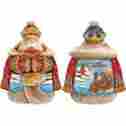 241132 G.debrekht Woodcarving Holiday Voyage 7 In Woodcarved Santa 746550019078