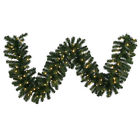 998625p 260-tip Vickerman Festive Decor Pvc Douglas Garland With 100 Clear Dura-lit