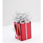 263373066907 Holiday Lane Mirror Christmas Tree Ornament Red Silver