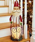 2641956 Afoyft Santa Triple Led Candle Holiday Light Lantern Country Christmas