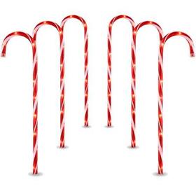 26inch Christmas Candy Cane Pathway Markers Lights Set Of 6 Pack Outdoor