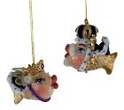28-828132 Katherines Collection King And Queen Mardi Gras Kissing 883280339998