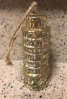 2861078 Pottery Barn Christmas Holiday Leaning Tower Pisa Ornament Glass Glitter