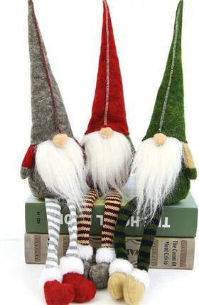 3 Years And Up 313049288279 3pcs Long Legs Rudolph Dolls - Festive Christmas Decor For Kids Stores
