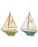 30104267580000 Kurt Adler Set Of Four Wooden Sailboat With 086131280191