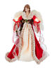 30504364690000 Kurt Adler Red Ivory Angel Tree Topper 086131413469