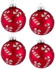 30507134870000 Kurt Adler Set Of Glass Candycane Ball Ornaments 086131370823
