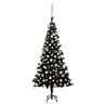 3077589 Vidaxl Artificial Christmas Tree With Set Black Pvc 720286496763