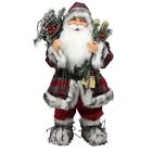 31734270 Northlight Alpine Chic Santa Claus Christmas Figurine Frosted 0191296062282