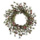 31756436 Vickerman Frosted Snowy Monterey Pine Artificial Christmas Wreath 093422897228