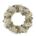 32207714  Gallerie Ii Brown Rustic Style Fur Trimmed Glittered 093422766968