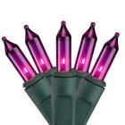 32743676 Lb International Purple Mini Incandescent Christmas Lights Green 715833457326
