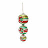 32818414 Christopher Radko Shiny Striped Retro Reflector Finial Christmas 193228075032