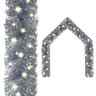 329205 Vidaxl Christmas Garland With Led Lights Silver 720286363614
