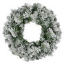 33663443 Northlight Flocked Somerset Spruce Artificial Christmas Wreath Unlit 193228679971