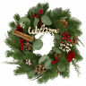 34300510 Northlight Green And Red Artificial Christmas Wreath Unlit 195583309098