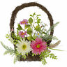 34769226 Northlight Chrysanthemum Daisy Twig Basket Wreath Spring Decor 195583560987
