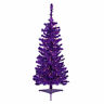 34859999 Northlight Purple Artificial Tinsel Christmas Tree Clear Lights 195583666191