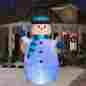 34913 Gemmy 12 Ft Christmas Snowman Projection Kaleidoscope Inflatable Holiday Yard Decor