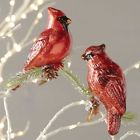 3516459 Raz Imports Clip On Glass Winter Red Bird Cardinal Ornament