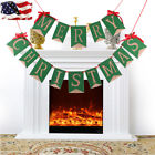 356547332402 Unbranded Merry Christmas Burlap Flags Vintage Bunting Banner