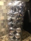 3571 Christmas Valley Shatterproof Ornaments Set Silver Xmas Tree 794580035711