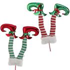 3716399 3616421 Raz Imports New Metallic Posable Elf Leg Christmas Tree Pick