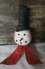 36816 Pbk Primitive Country Snowman Head Ornament Vintage Looking