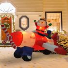 370054 Animated Inflatable Santa Decor Yard Pilot Airplane Outdoor 7110103370054