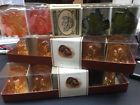 3757184 Williams Sonoma Wooland Turkey Maple Leaf Tiny Taper Holders Candles