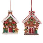 3815535 Raz Imports New Flat Claydough Gingerbread House Christmas Ornament