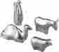 510292-mt0130 4-piece Nambe Metal Alloy Nativity Figurines Shepherd And Animals 672275301306