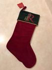 400919319048 Nwt St Nicholas Square Monogram Velvet Christmas Stocking