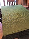 400994040318 St Nicholas Square Green With Holly Round Tablecloth