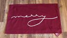 4110990 Pottery Barn New Merry Lumbar Sentiment Pillow Cover Christmas Nwt