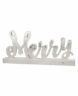 43368 Home Essentials Holiday Merry Sign Silver 786460433687