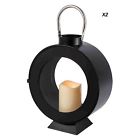43754t Target Outdoor Round Metal Lantern With Candle Black Threshold Set